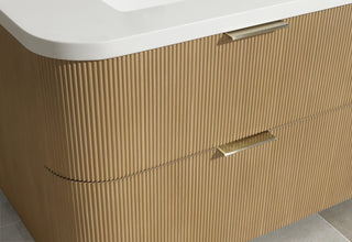 Ari Kitchen and Bath Chantal 60" Floating Bathroom Vanity Oak