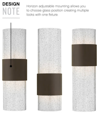 Hinkley Horizon Medium Wall Mount Lantern, Buckeye Bronze