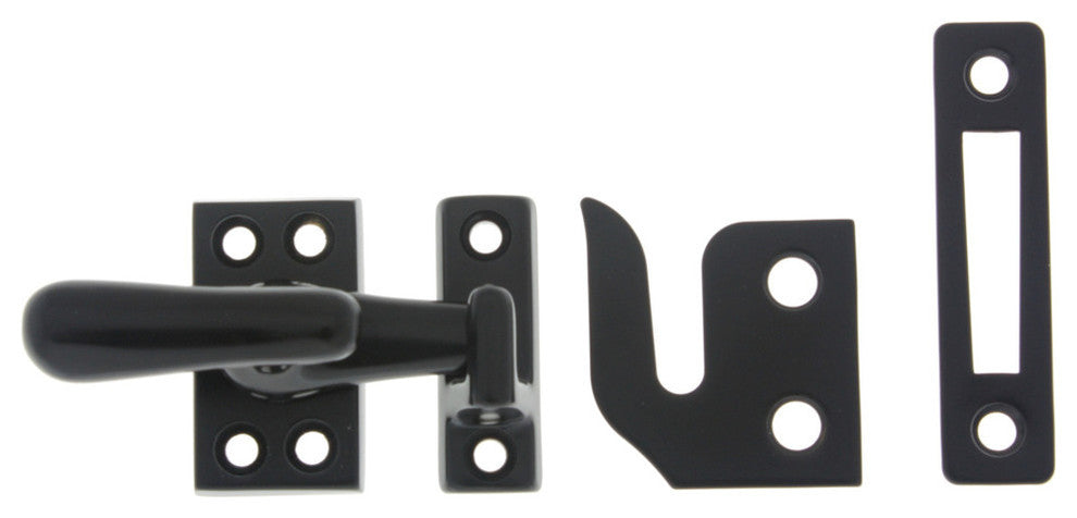 Genuine Solid Brass Small Casement Fastener, Matte Black