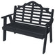 Poly Marlboro Garden Bench, Black, 5 Foot