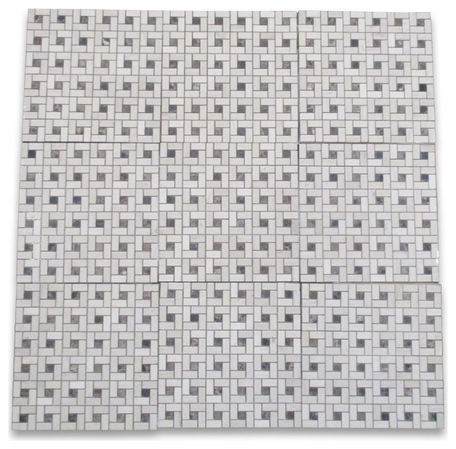Golden Beach Moleanos Beige Limestone Pinwheel Mosaic Tile Honed, 1 sheet