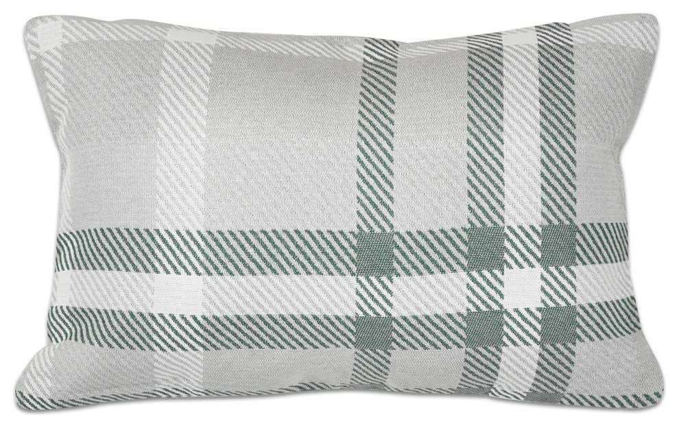 12"x18" Pacifica Lumbar Throw Pillow by Astella, Tartan Jade