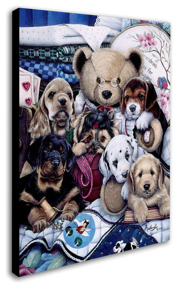 Jenny Newland ''Puppy Party'' Canvas Art, 47x35