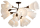 Mobius 12-Light Semi-Flush, Bronze Finish, Spun Frost Shade