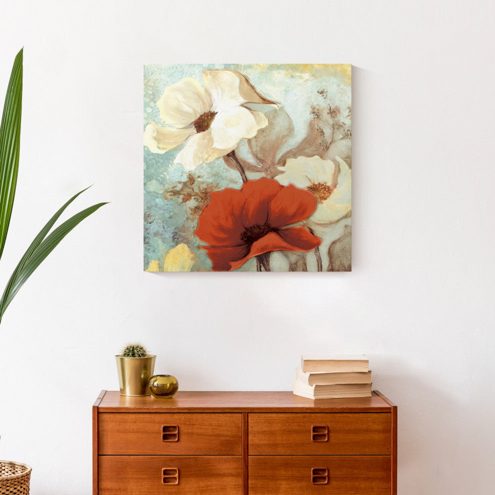 Alluring Flowers 20x20 Canvas Wall Art