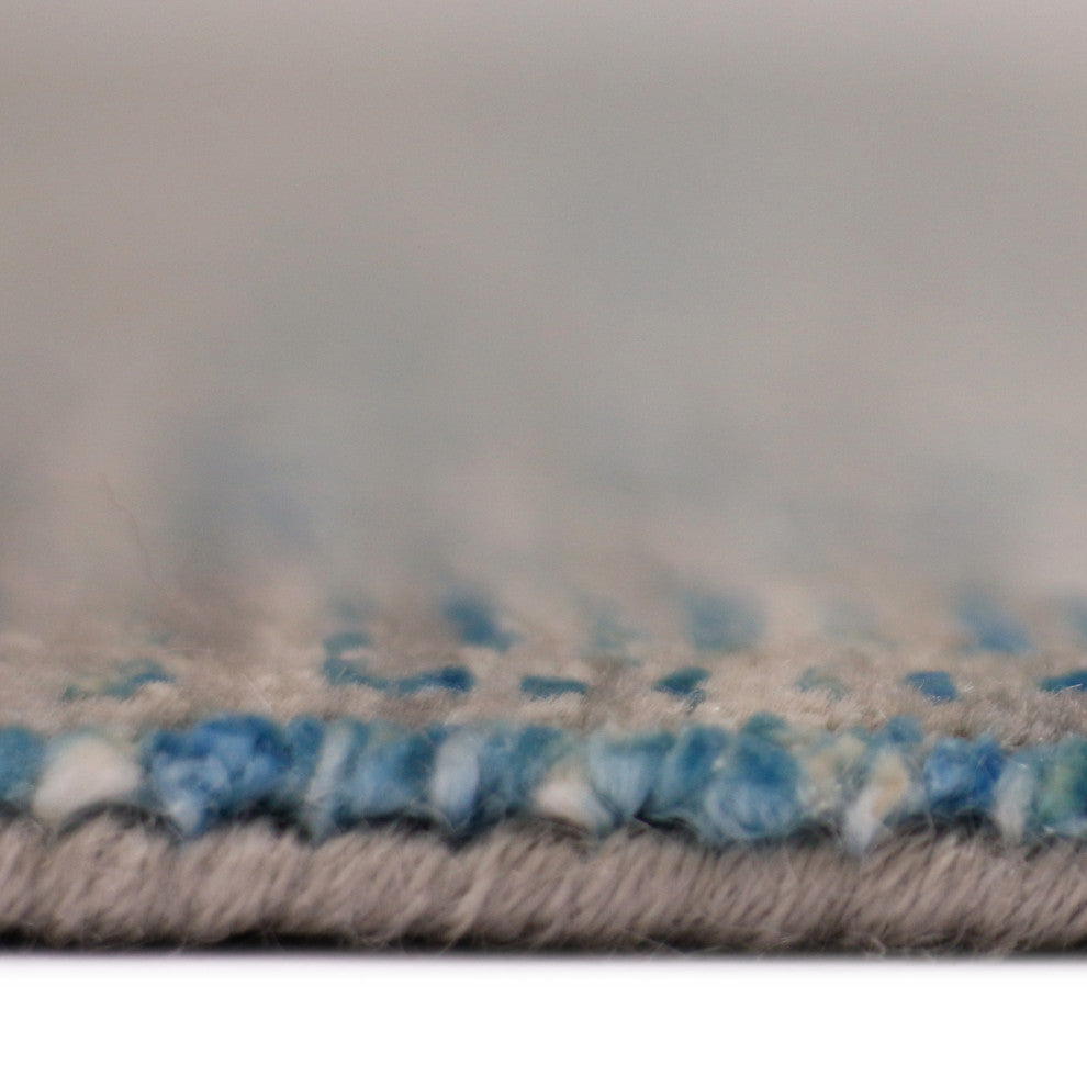 Pearl Area Rug, Silver Sand and Blue, 8' x 10', Persian