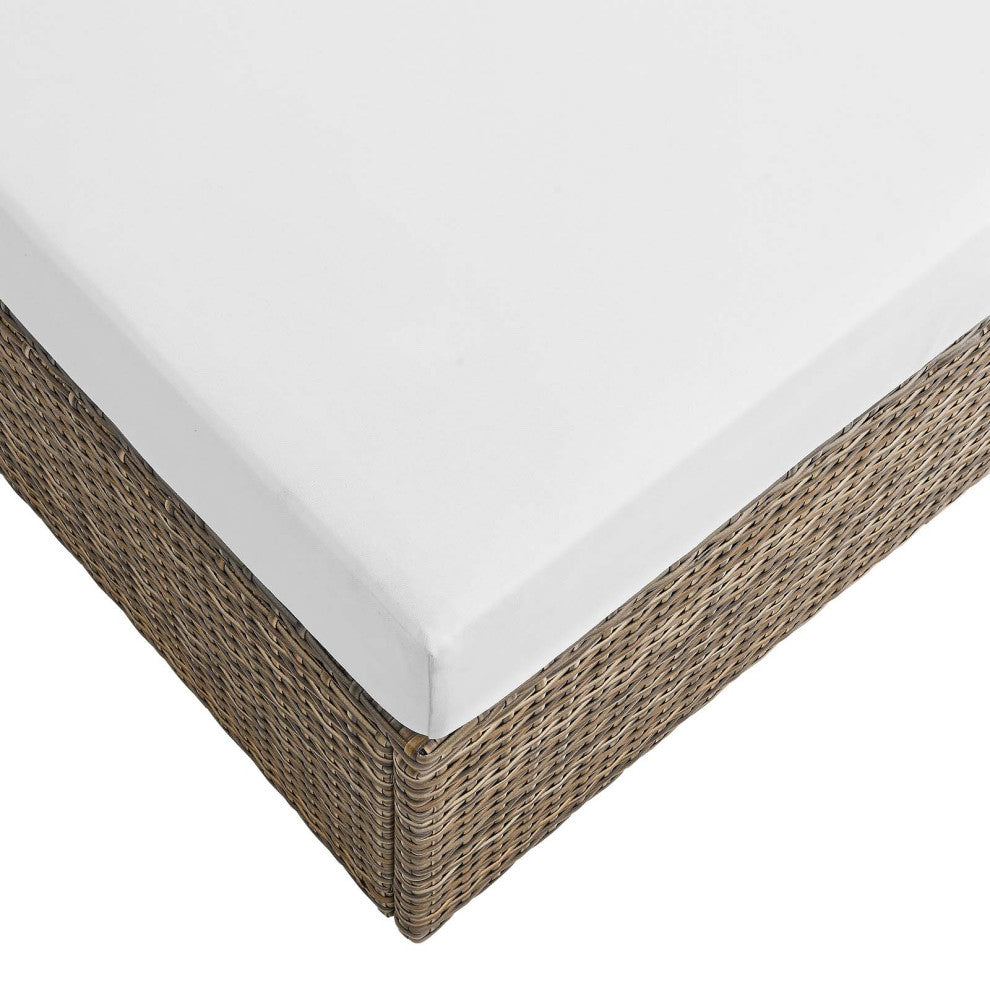 MODWAY Convene Outdoor Patio Outdoor Patio Rectangle Ottoman