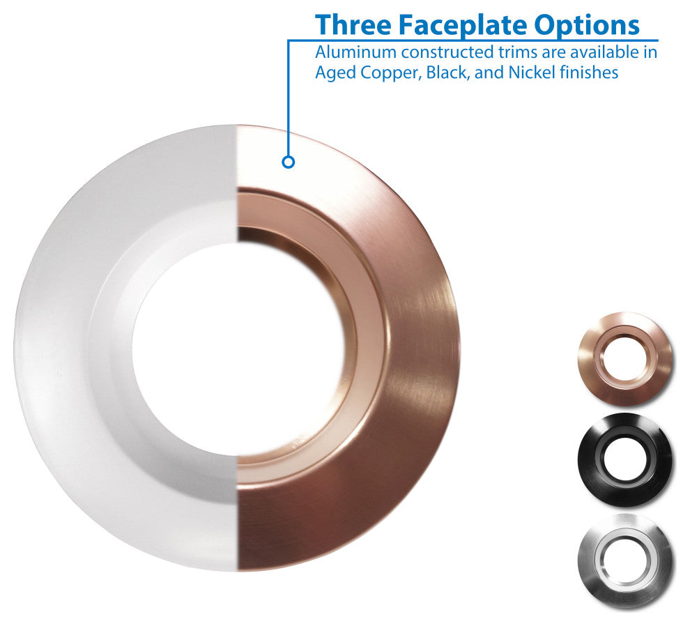 DCR56 LED Recessed Downlight Retrofit, Aged Copper, Smooth, 3000k (Soft White)