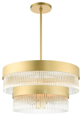 Livex Lighting Norwich 7 Light Soft Gold Chandelier