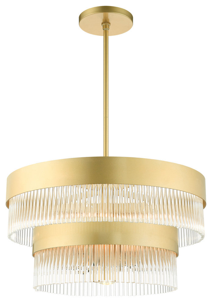 Livex Lighting Norwich 7 Light Soft Gold Chandelier