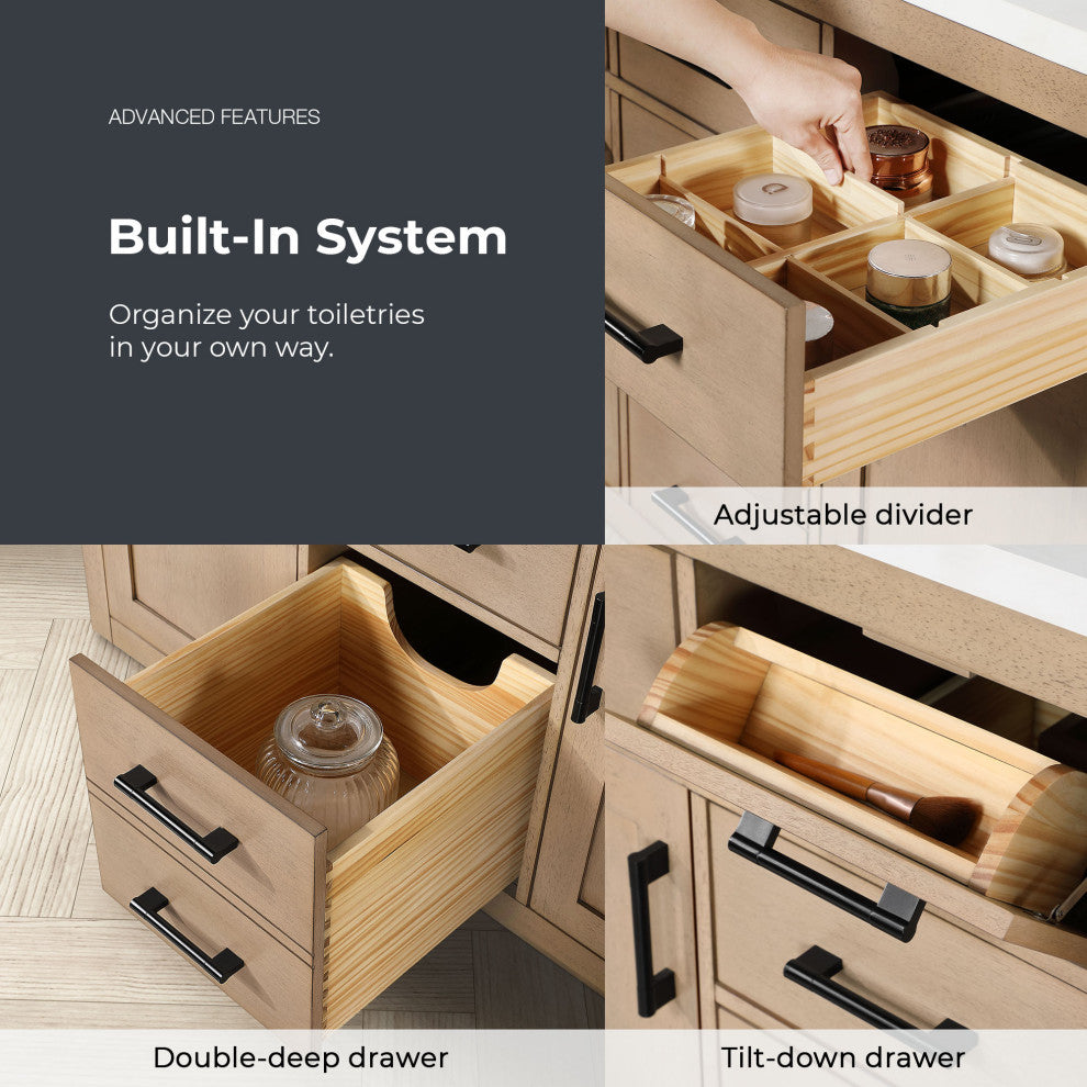 OVE Decors Bailey Vanity, Matte Black, 60"