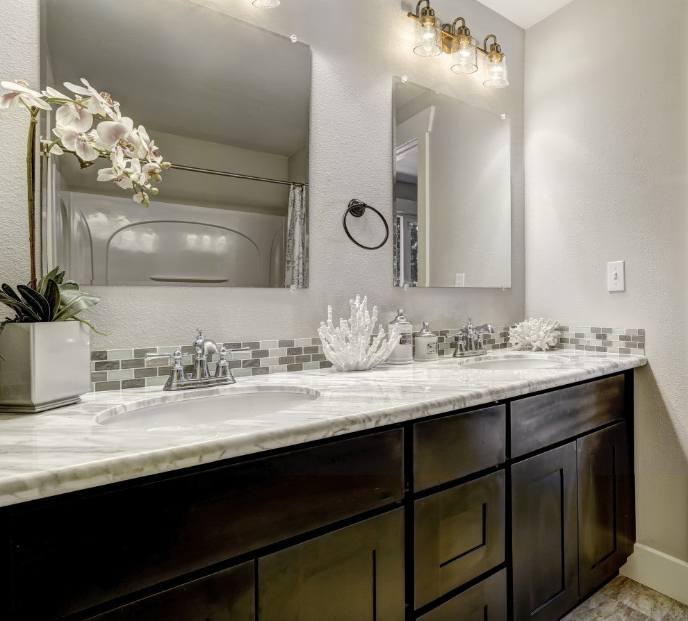 Zlite 340-3V-HG 3-Light Vanity, Clear Seeded