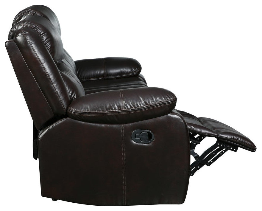 Arlington Leather Air Reclining Sofa Brown