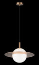Matteo Lighting C60411AGOP Pendant, Aged Gold Brass / Opal Glass Finish