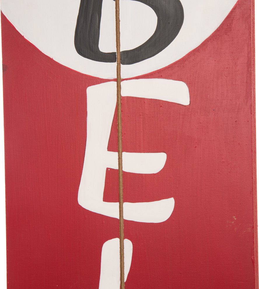42" Christmas Wooden Santa Porch Sign, BELIEVE