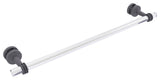 Pacific Beach 24" Shower Door Towel Bar with Dotted Accents, Matte Gray