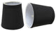 32046-2 Small Hardback Empire  Chandelier Clip On Lamp Shade Black 3"x4"x4"