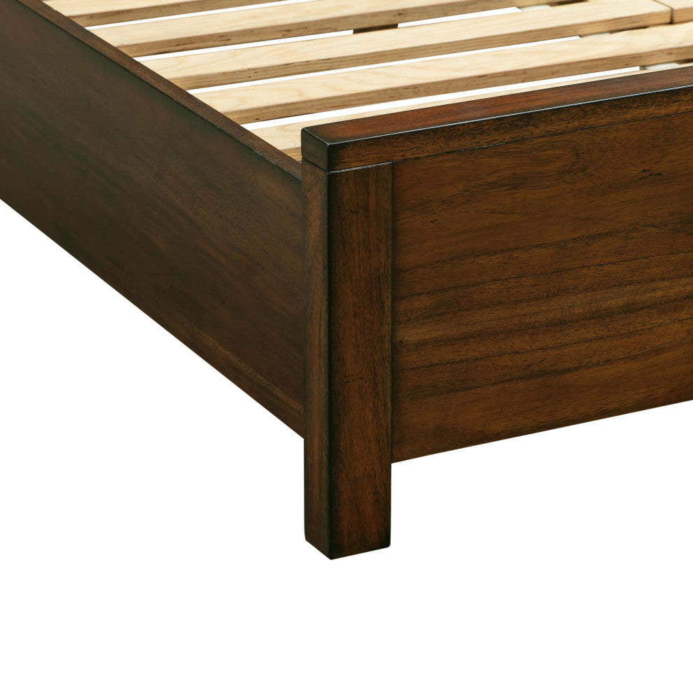 Asheville Vintage Umber Wooden King Bed