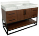 Ellis 48" Bathroom Vanity, Walnut, Top: Engineered Marble