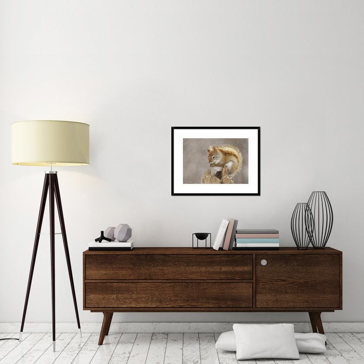 "Snow Storm" Framed Digital Print by Mircea Costina, 30x23"