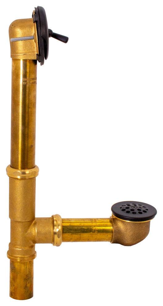 Beehive Grid Bath Waste - 14" Make-Up, 17 Ga. Tubing In Oil Rubbed Bronze, Oil Rubbed Bronze