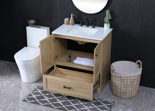 Home Living 30" Single Bathroom Vanity, Mango Wood