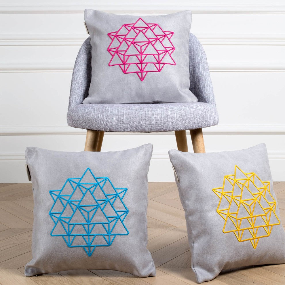 Pillow Cover Sixty-Four, Beige and Yellow