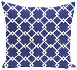 Link Lock Geometric Print Pillow, Blue Suede, 16"x16"