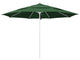 11' Fiberglass Umbrella With White Frame, Hunter Green, 11'