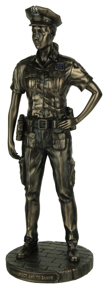 Police Woman To Protect and Serve Police Officer Tribute Statue