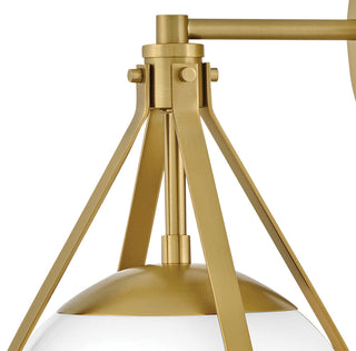 Lark Colby Small Single Light Sconce, Lacquered Brass