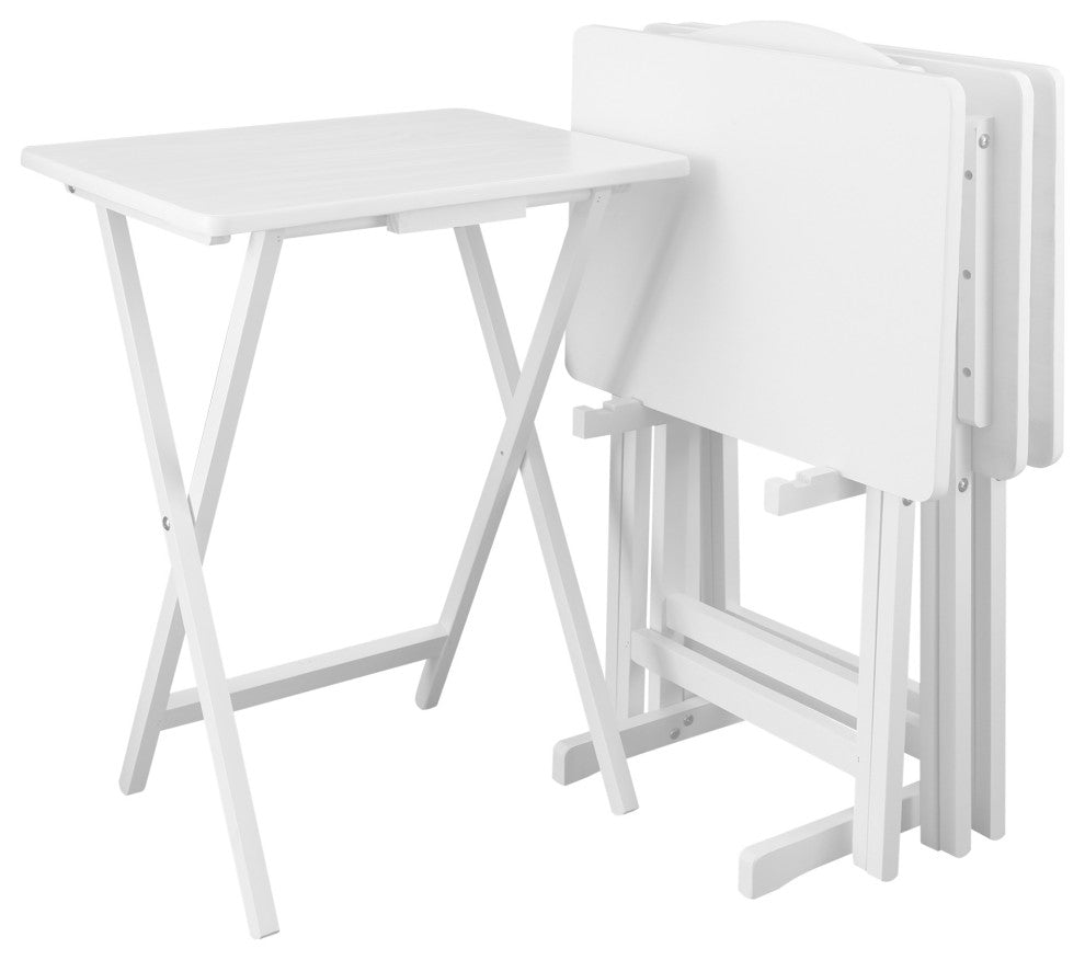 5pcs Tray Table Set White