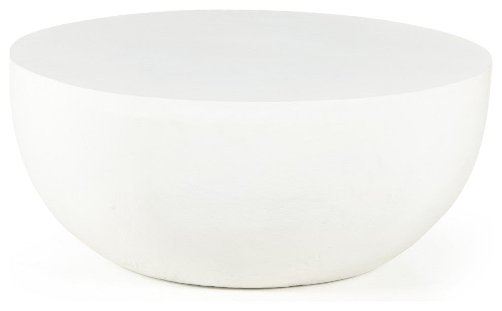 Basil Outdoor Coffee Table-Matte White
