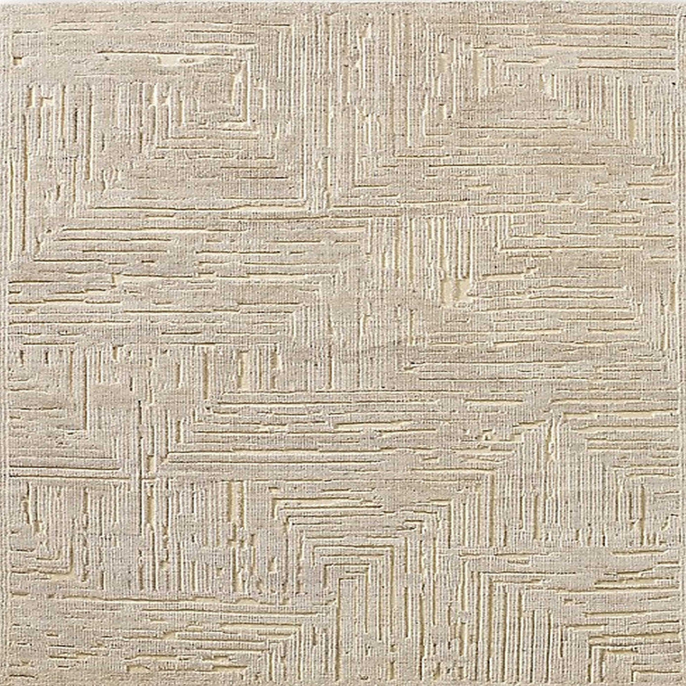 Ahgly Company Indoor Square Mid-Century Modern Area Rugs, 5' Square