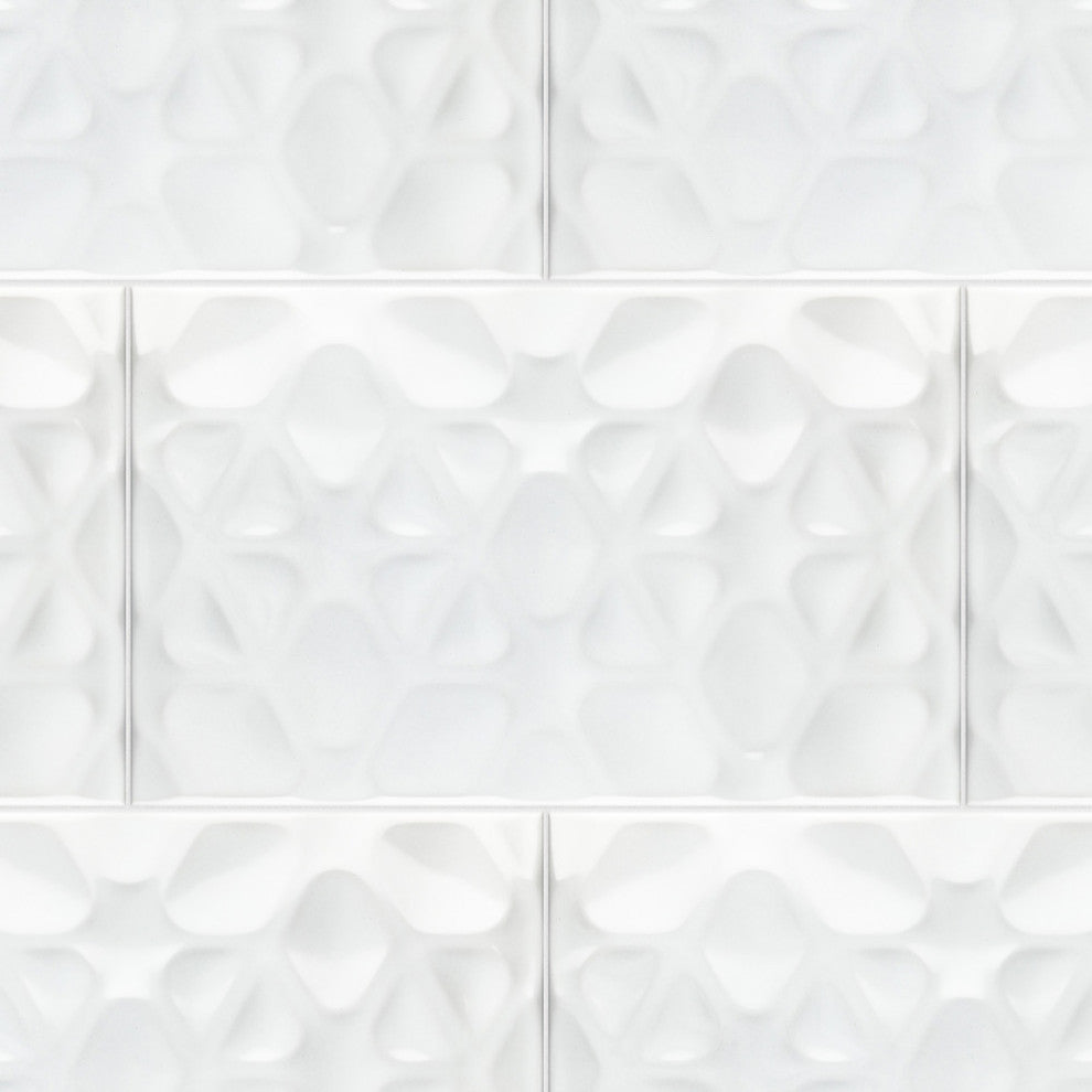 More Pure Glossy White Ceramic Wall Tile