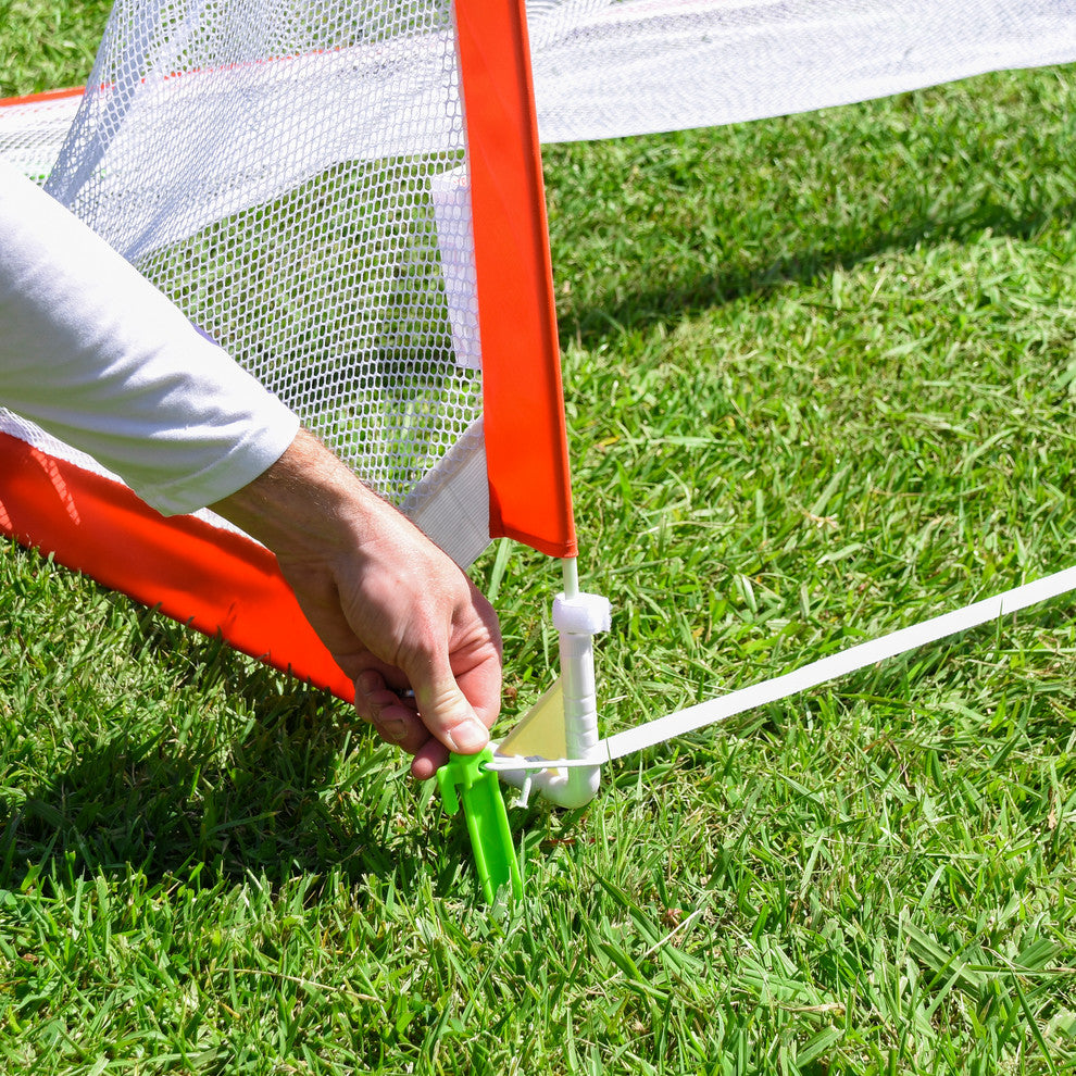 Soccer Portable Goal, Red, 6'