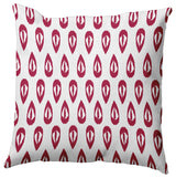 20" x 20" Ikat Tears Decorative Throw Pillow, Cranberry