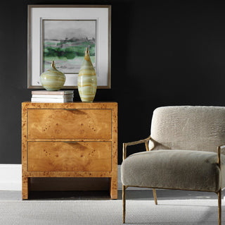 Uttermost 24381 Indus 30"W 2 Drawer Acacia Cabinet - Burl