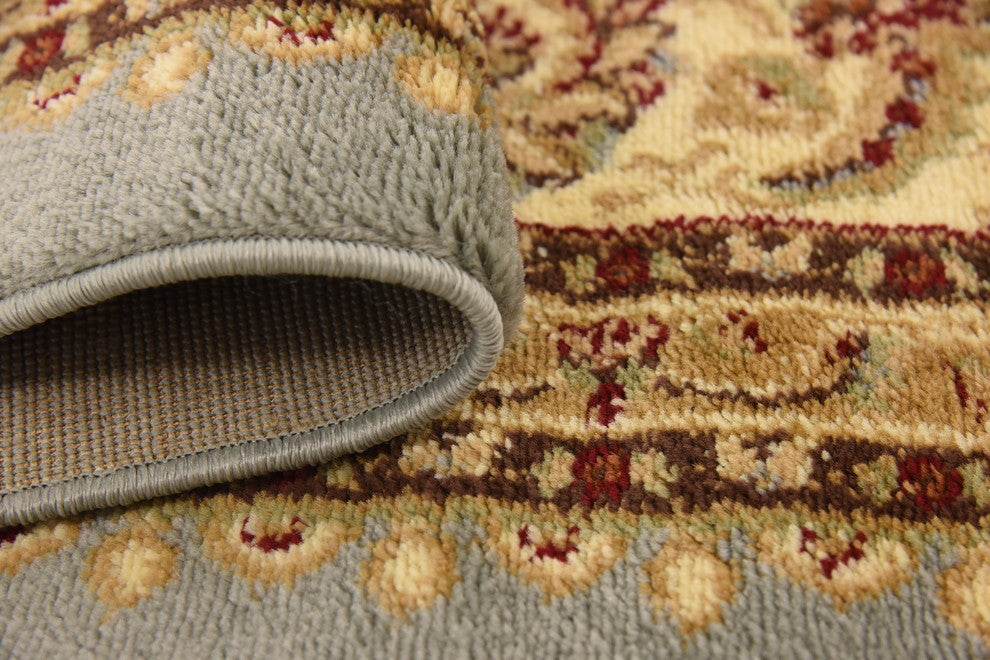 Unique Loom Light Blue St. Louis Voyage 6' 0 x 6' 0 Square Rug