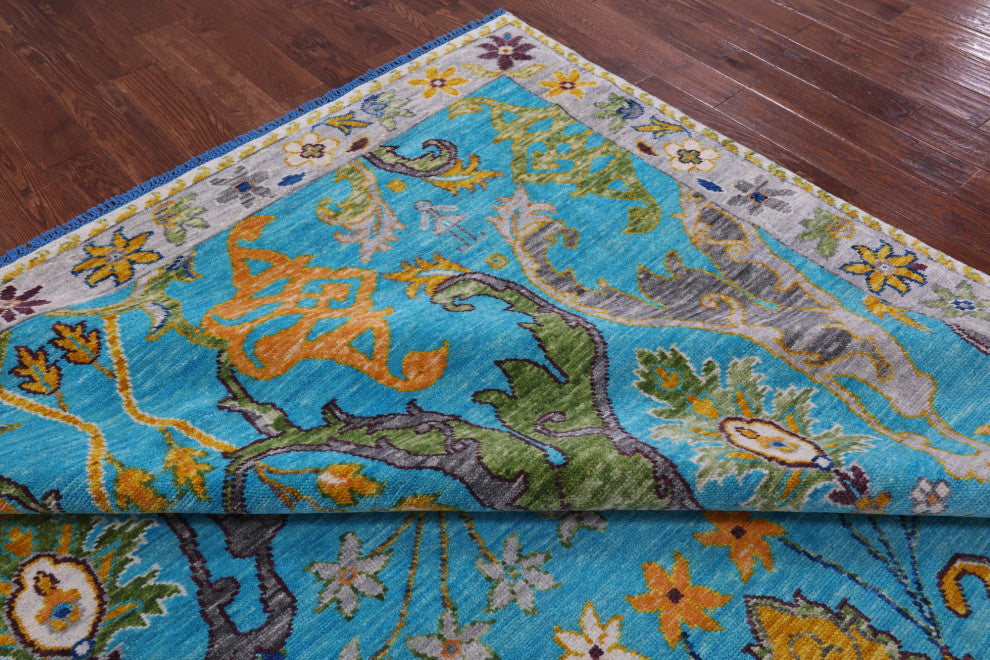 9' 2" X 11' 11" Turkish Oushak Handmade Wool Rug - Q15003