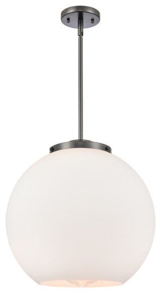 Athens Pendant, Matte Black, Matte White, Matte White