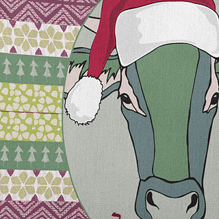 Mooy Christmas Accent Pillow, Gray Green, 26"x26"