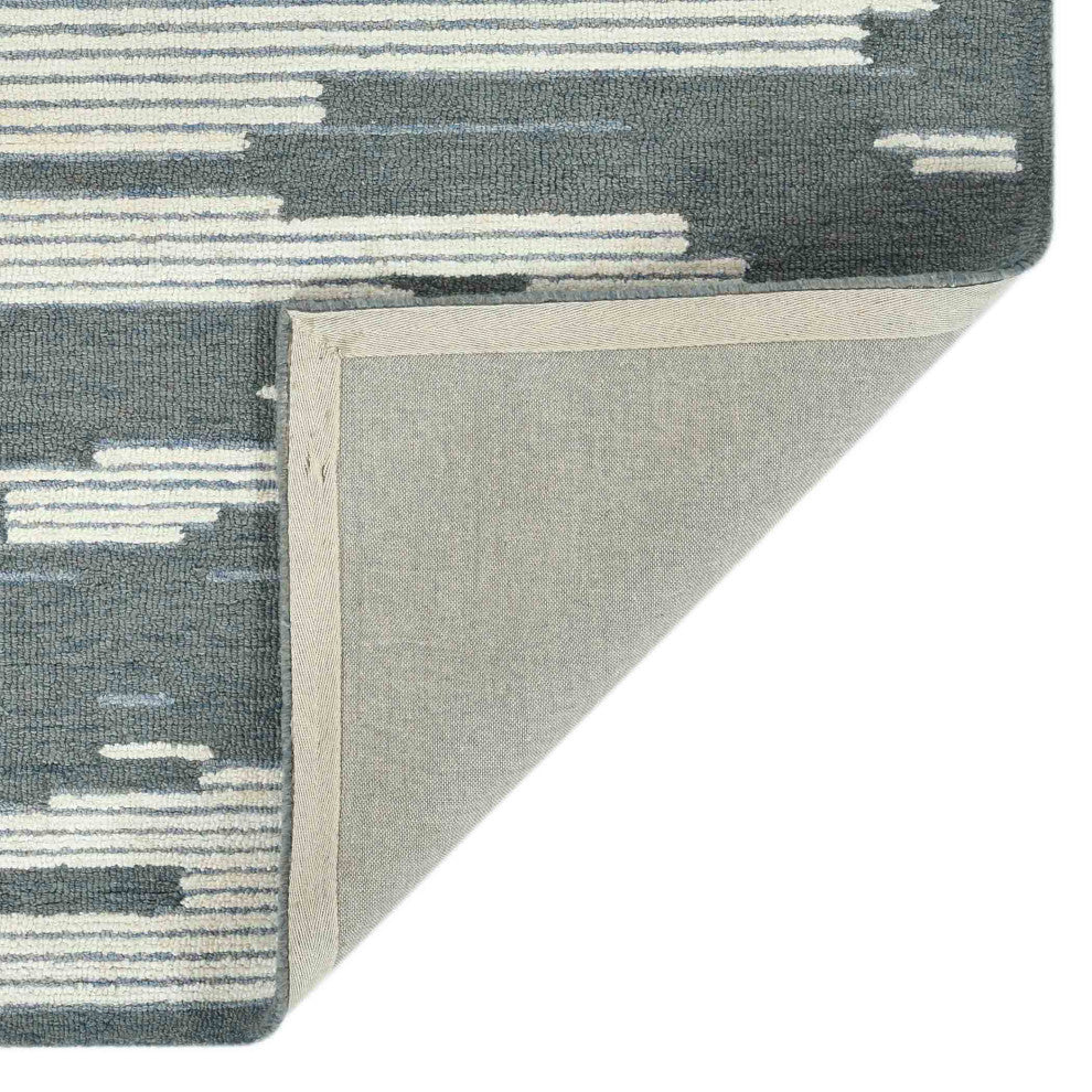 Chicago Umika Area Rug, Blue, 9'' x 13'', Geometric