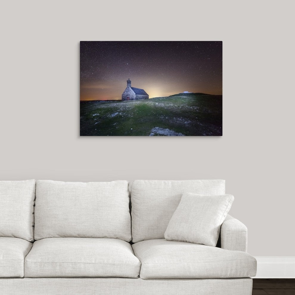 "Saint Michel de Braspart Church" Wrapped Canvas Art Print, 36"x24"x1.5"