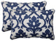 Bosco Navy Oversized Rectangle Throw Pillow, Set of 2