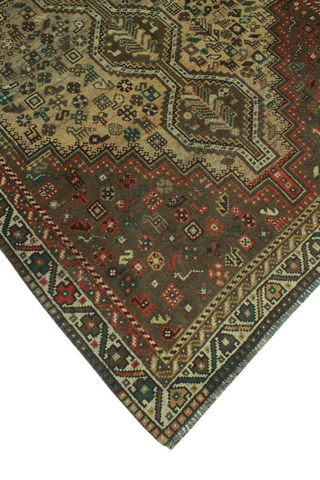 Fine Vintage Distressed Alicia Brown Rug
