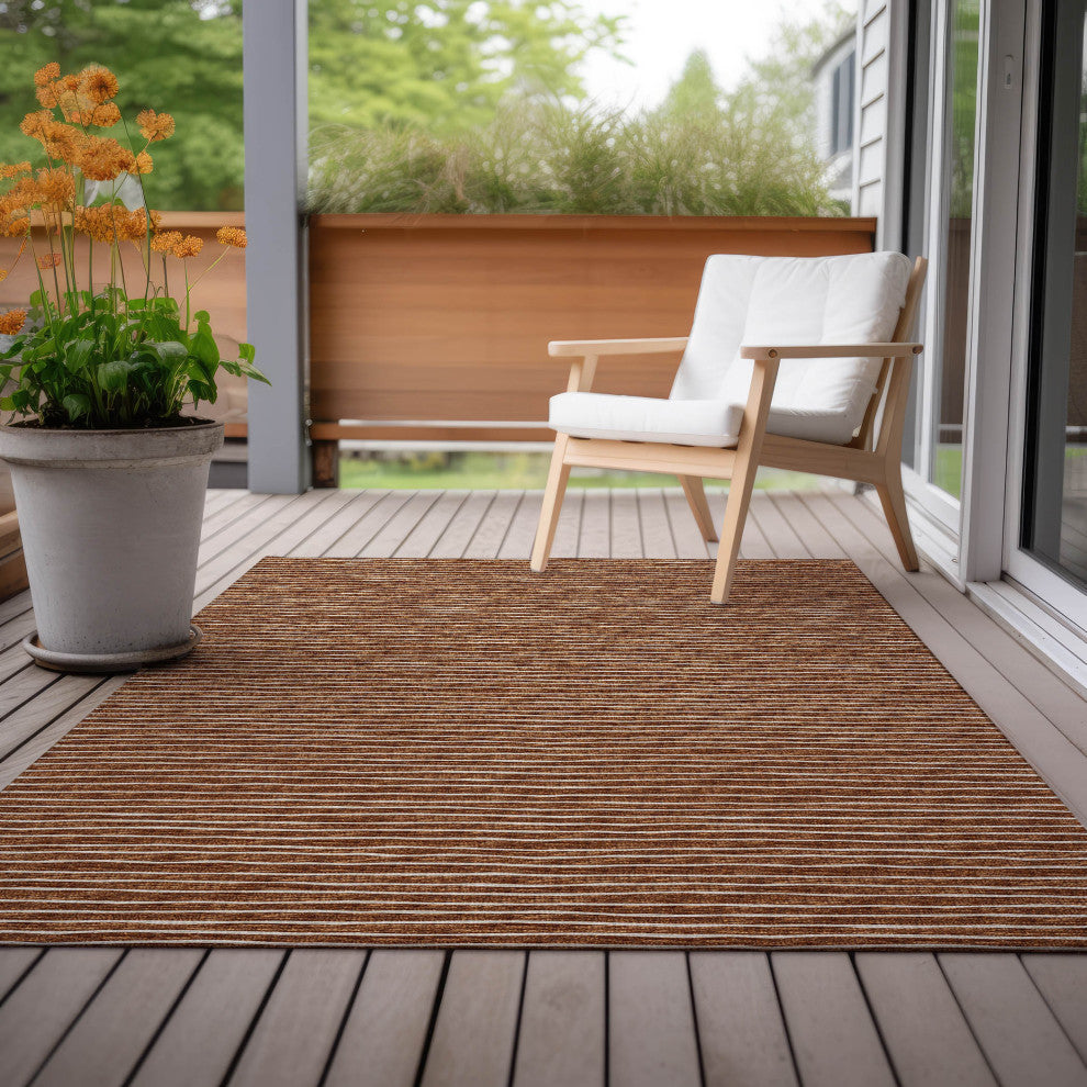 Indoor/Outdoor Laidley LA1 Paprika Machine Washable 5' x 7'6" Rug
