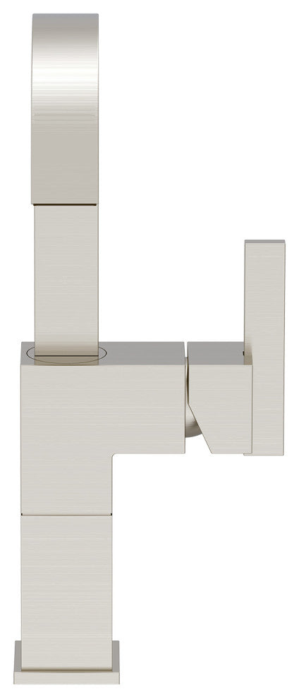 Sirius Single Handle Vessel Filler, Metal Grid Strainer, Brushed Nickel