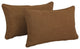 20"x12" Outdoor Spun Polyester Back Support Pillows, Set of 2, Mocha