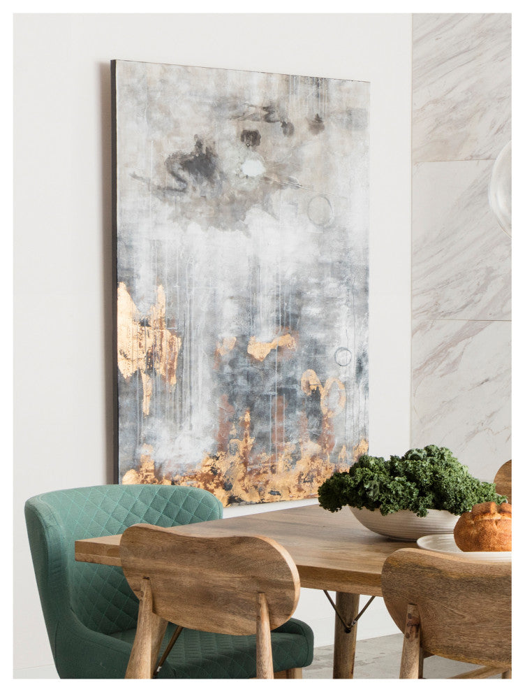 Contemporary Gold Rain Wall Dcor - Multicolor